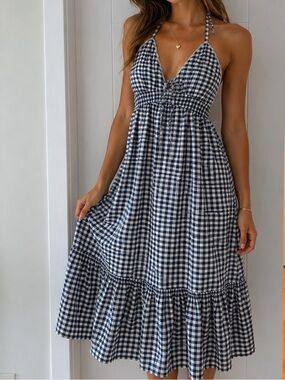 Patrons of Peace Gingham Maxi Dress